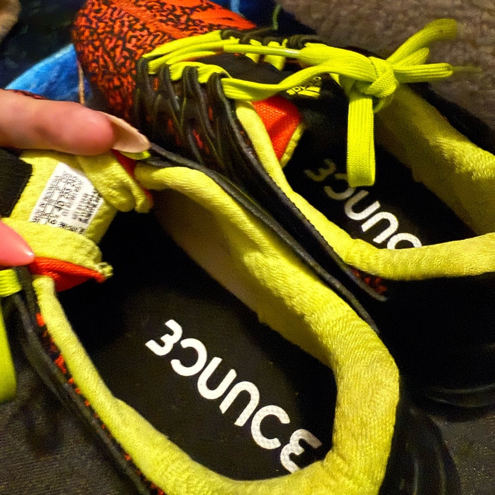 Adidas Neon orange Yellow and Black Patterned Sneakers - Picture 3 of 5